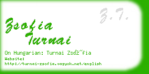 zsofia turnai business card